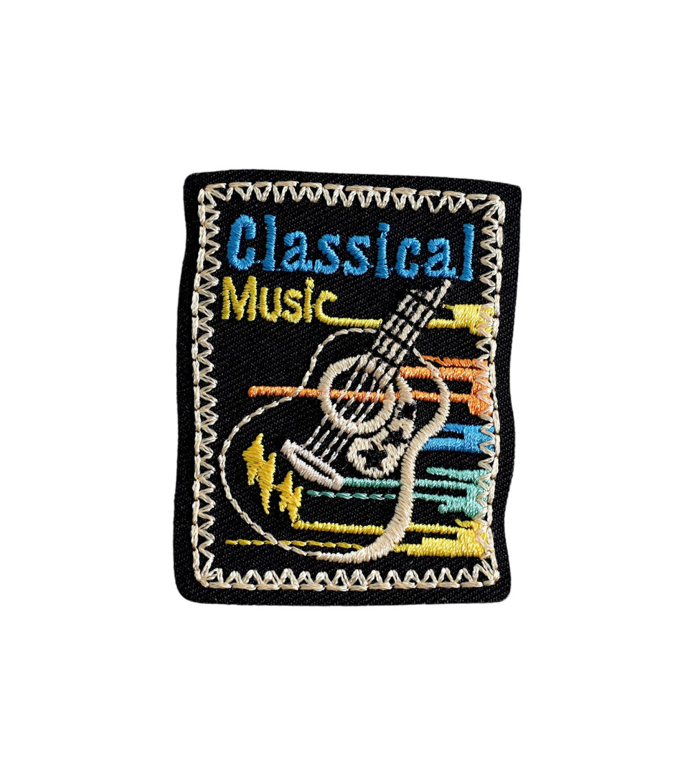 Set of 3 iron-on classical music patches 4cm x 5.2cm