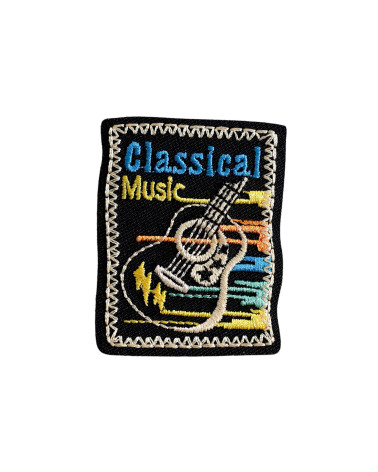 Set of 3 iron-on classical music patches 4cm x 5.2cm