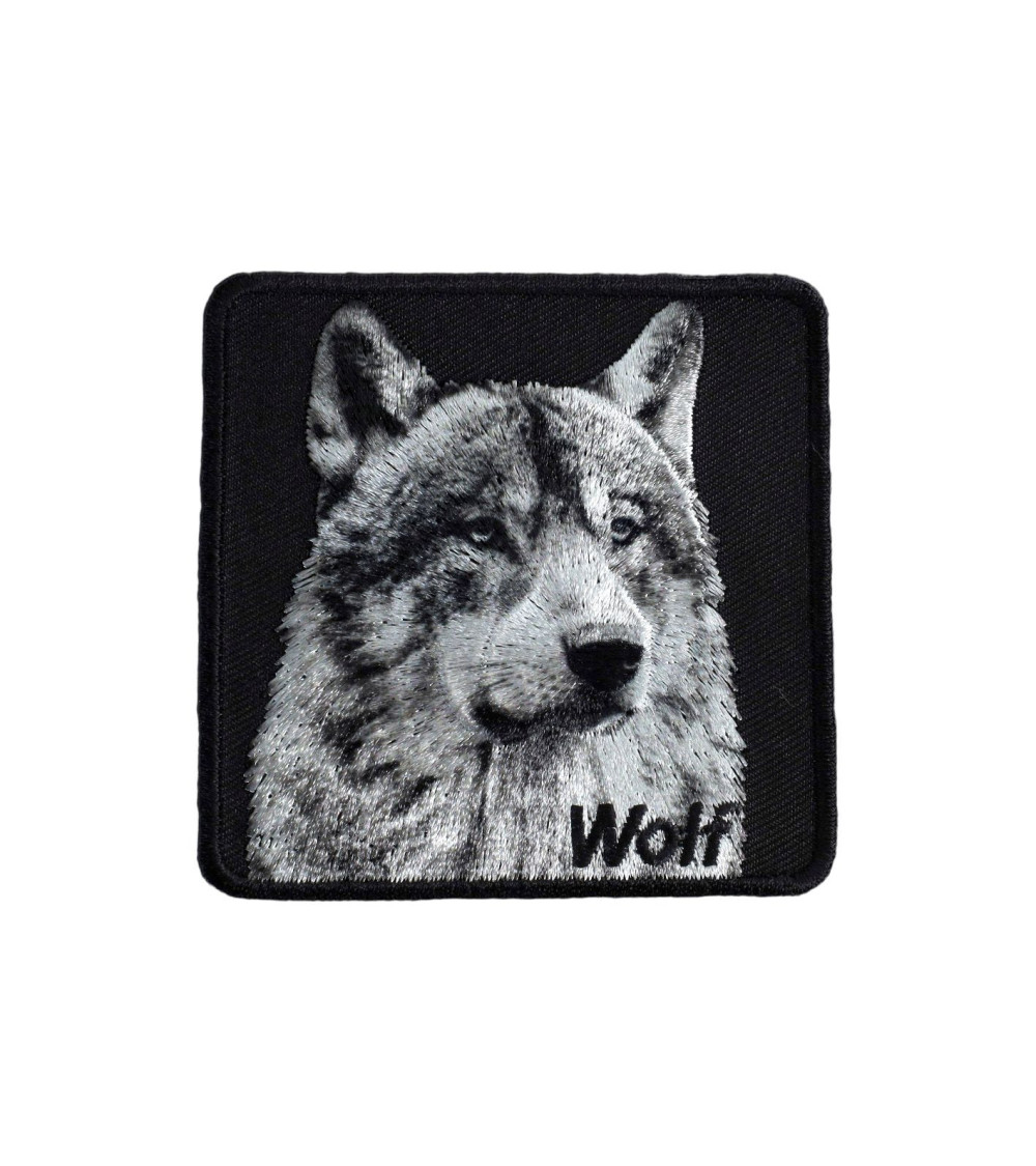 Set of 3 wolf wild animal iron-on patches 6.5cm x 6.5cm