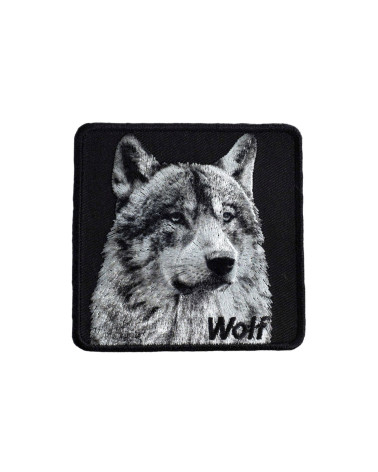 Set of 3 wolf wild animal iron-on patches 6.5cm x 6.5cm
