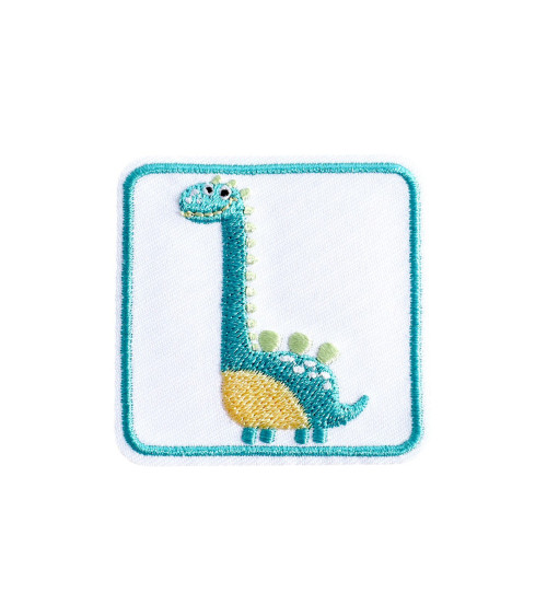 Set of 3 cute dinosaur iron-on animal patches 5cm x 5cm