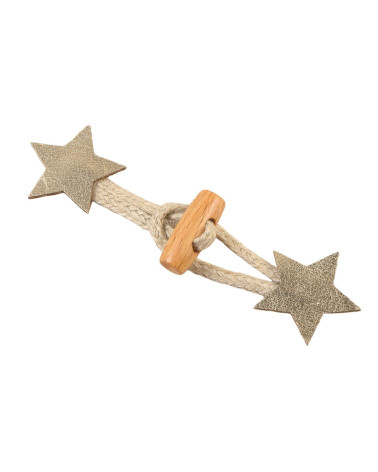 Juego de 4 ranas estrella doradas artificiales de 10 cm x 2,8 cm
