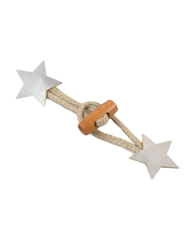 Set di 4 rane a stella in finto argento 10 cm x 2,8 cm