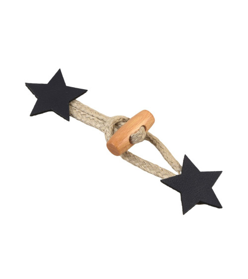 Set of 4 faux navy blue star frogs 10cm x 2.8cm