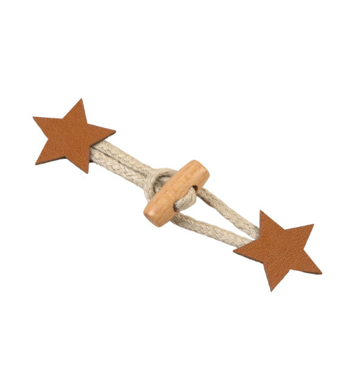 Set of 4 havana brown faux star frogs 10cm x 2.8cm