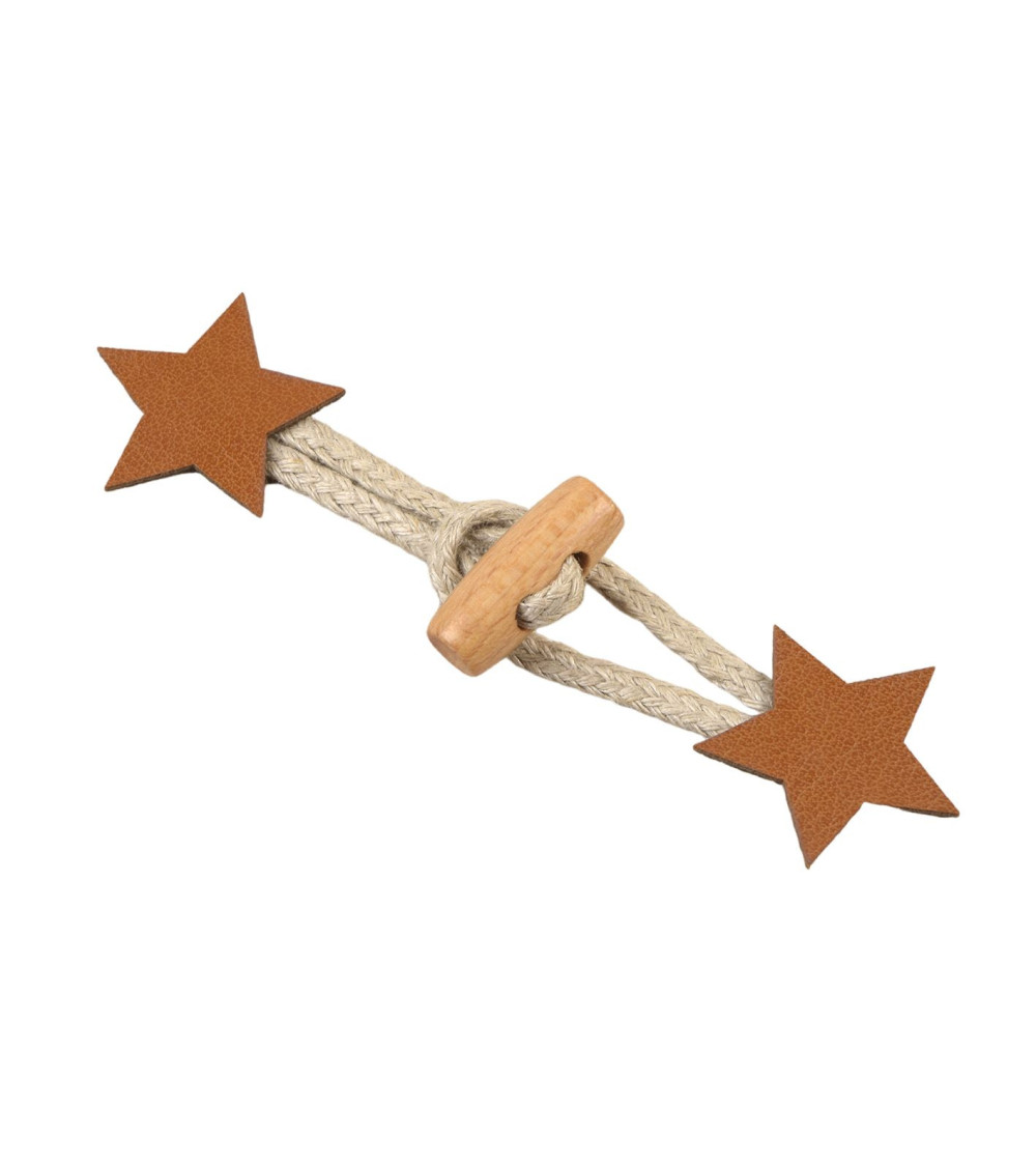 Set of 4 havana brown faux star frogs 10cm x 2.8cm