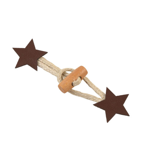 Set of 4 brown imitation star frogs 10cm x 2.8cm