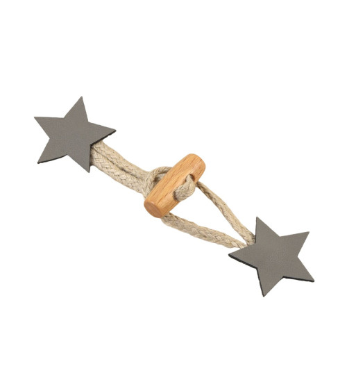 Set of 4 ash gray faux star frogs 10cm x 2.8cm