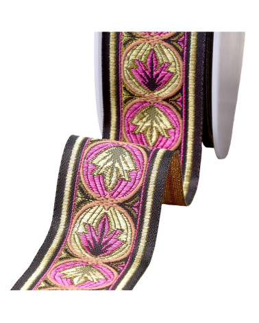 Louis jacquard braid 45mm fuchsia by the meter