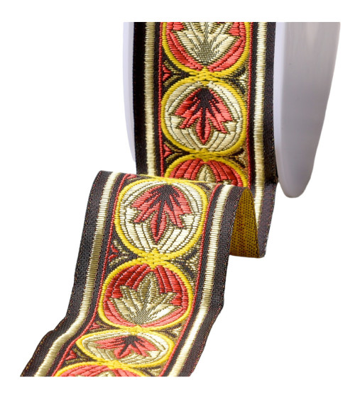 Louis jacquard braid 45mm red by the meter