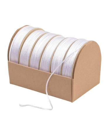 10 m Spule Stickschnur 2 mm weiß