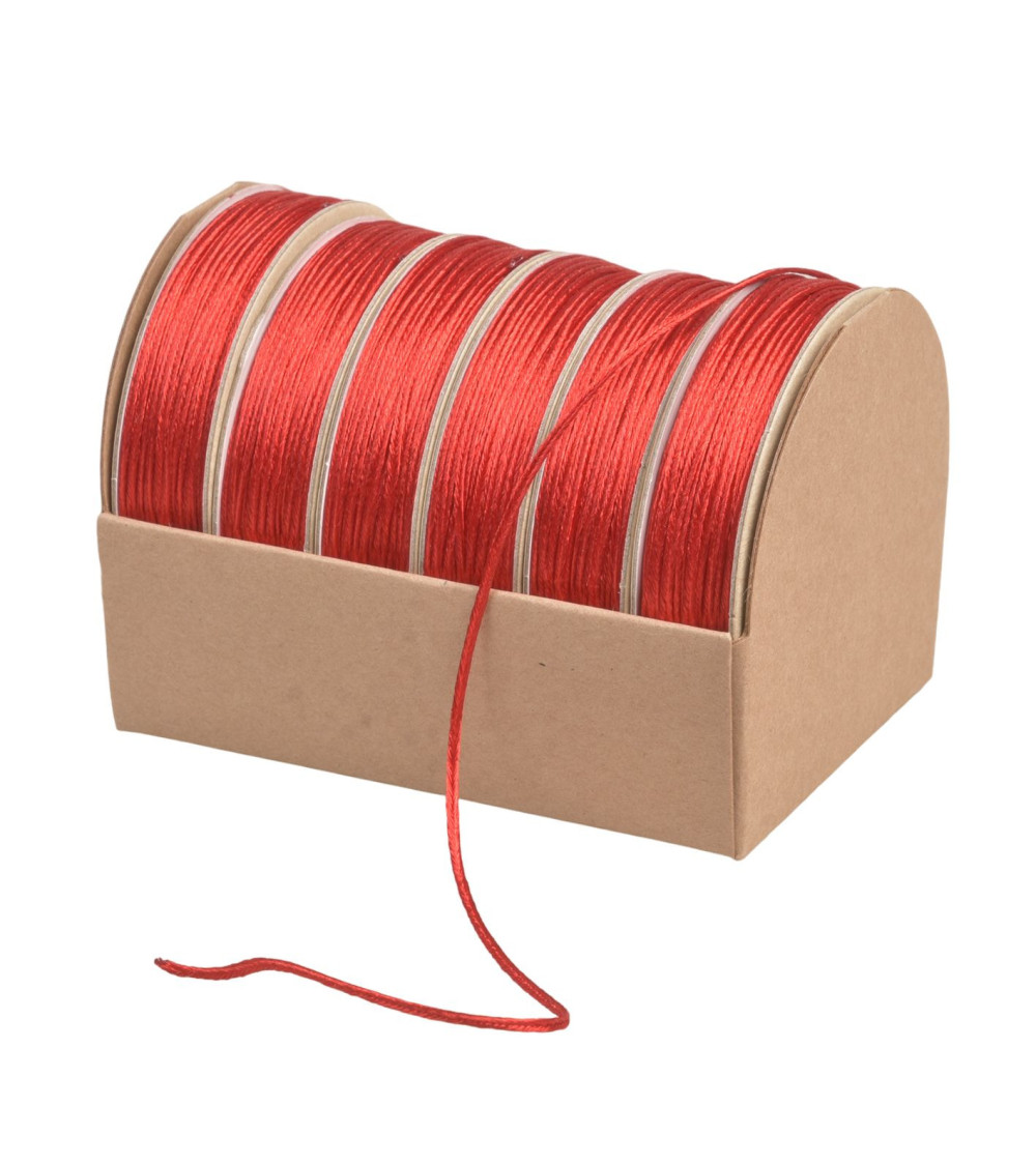 10m spool of embroidery cord 2mm red