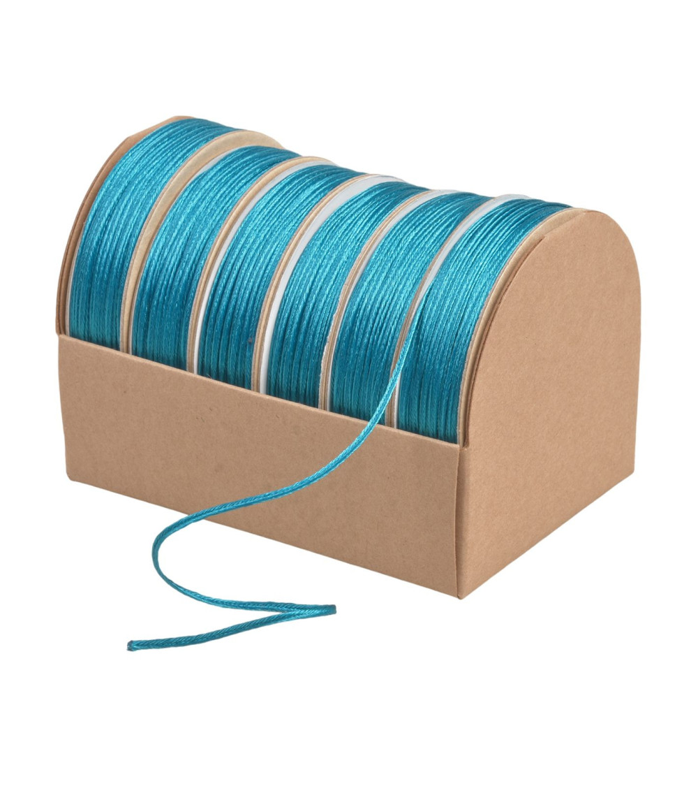 10m spool of embroidery cord 2mm steel blue
