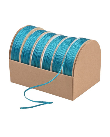 Bobine de 10m cordon à broder 2mm bleu acier