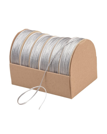 Bobina de 10m de hilo para bordar de 2mm gris claro