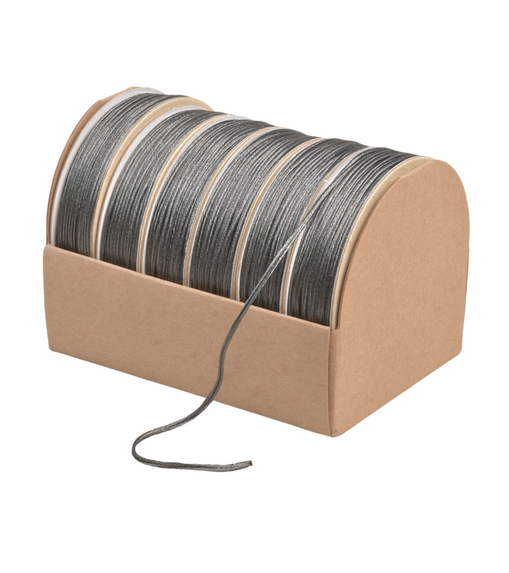 10m spool of embroidery cord 2mm gray black