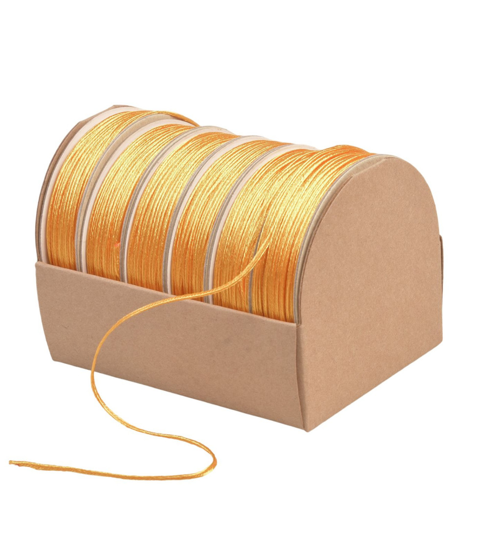 10m spool of embroidery cord 2mm yellow gold