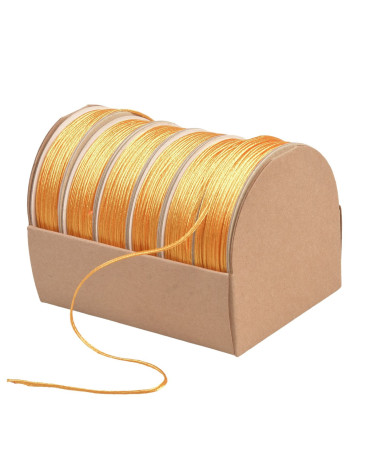 Bobina de 10m de cordón para bordar de 2mm de oro amarillo