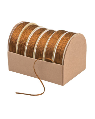 Bobine de 10m cordon à broder 2mm marron chocolat