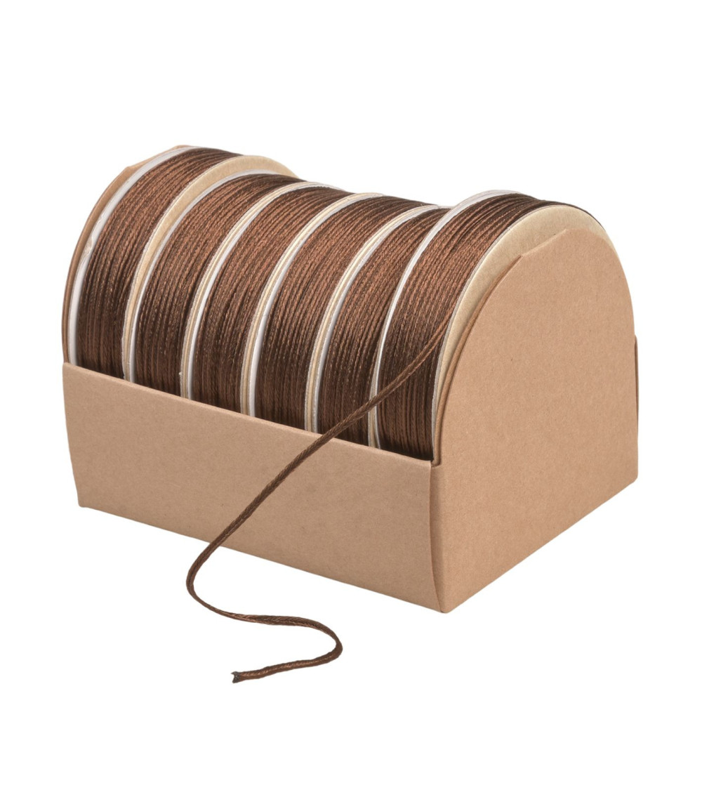 10m spool of embroidery cord 2mm coffee brown