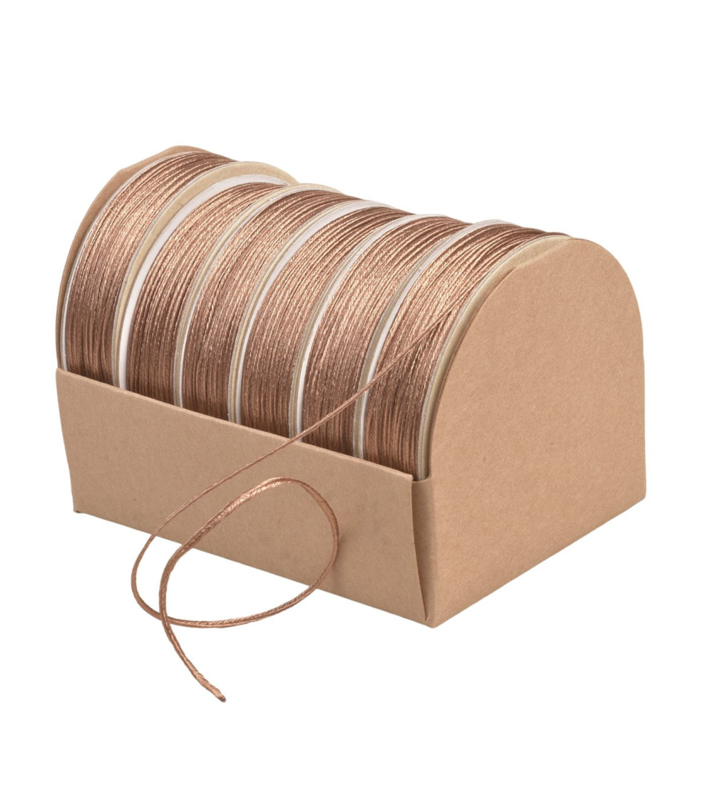 10m spool of embroidery cord 2mm light brown