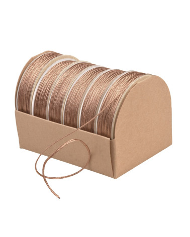 Bobina de 10m de cordón para bordar de 2mm de color marrón claro