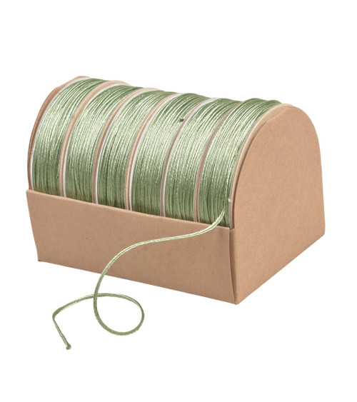 10m spool of embroidery cord 2mm almond green
