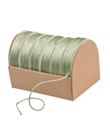 Bobina de 10m de hilo para bordar 2mm verde almendra