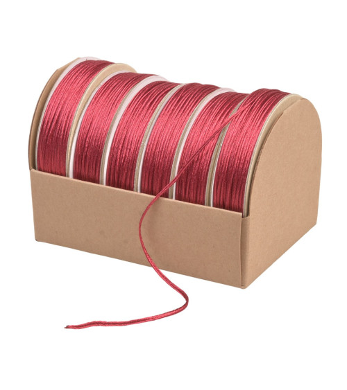 10m spool of embroidery cord 2mm burgundy