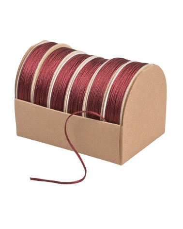 10m spool of 2mm burgundy embroidery cord