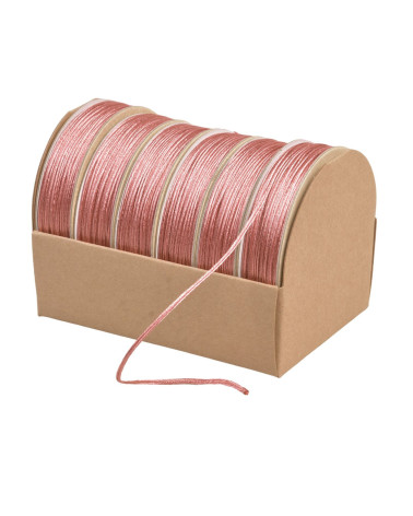 Spool of 10m embroidery cord 2mm old pink