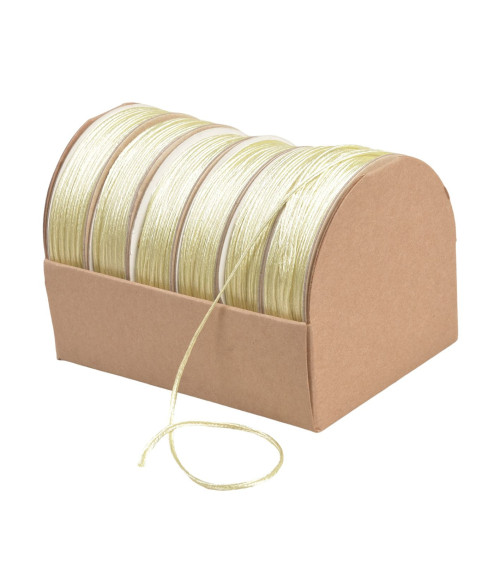 10m spool of embroidery cord 2mm straw yellow