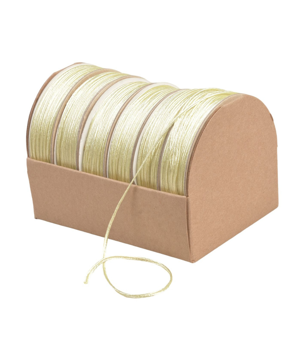 10m spool of embroidery cord 2mm straw yellow