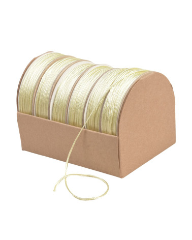 10m spool of embroidery cord 2mm straw yellow