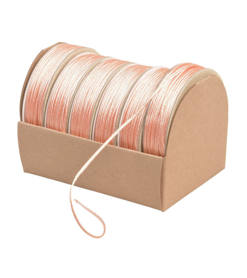10m spool of embroidery cord 2mm salmon
