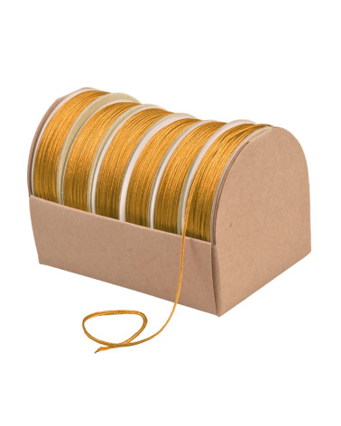 10 m Spule Stickschnur 2 mm Gold