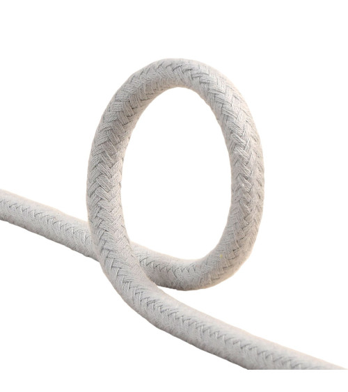 25m spool of 6mm light gray braided cord