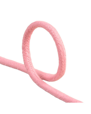 Bobina de 20 m de cordón trenzado de 8 mm rosa claro