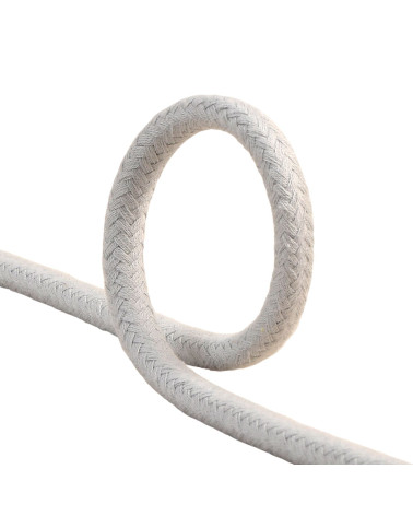 Light gray braided cord 6mm per meter