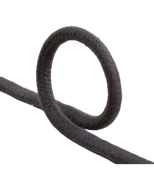 Gray black braided cord 10mm per meter