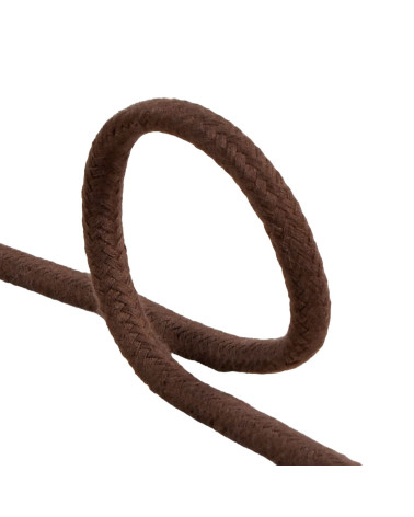 Dunkelbraune geflochtene Kordel, 10 mm pro Meter
