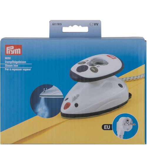 PRYM white mini steam iron