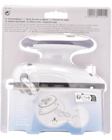 PRYM white mini steam iron