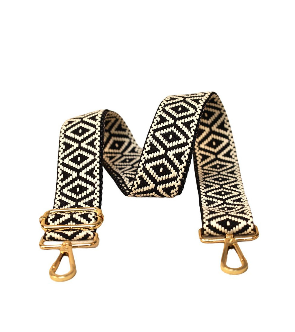 Diamond strap shoulder strap 40x140cm black
