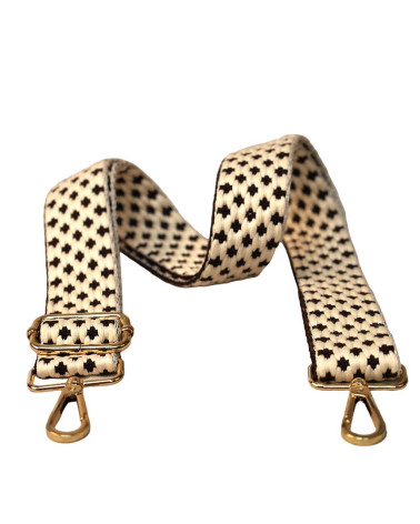 Tracolla Diamond Strap 40x140cm bianca/nera