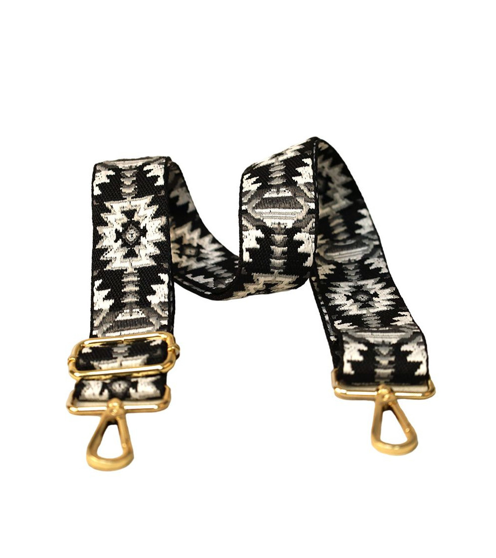 Geometric pattern strap shoulder strap 40x140cm multicolor