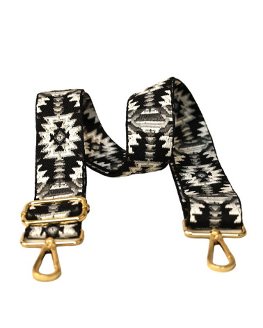 Geometric pattern strap shoulder strap 40x140cm multicolor