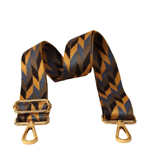 Shoulder strap strap geometric patterns 40x140cm blue