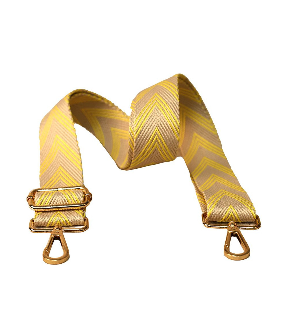 Geometric pattern strap shoulder strap 40x140cm yellow