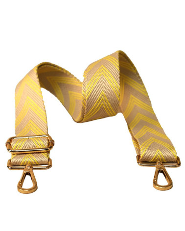 Geometric pattern strap shoulder strap 40x140cm yellow